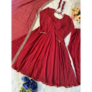 Robes de soirée élégantes Belle robe de soirée avec Dupatta et Pallu - Product Image 6