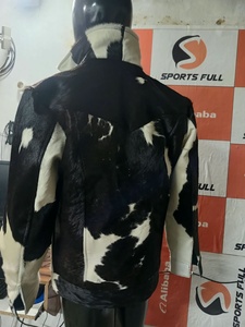 เสื้อแจ็คเก็ตมอเตอร์ไซค์ผู้หญิง หนังวัวสีดำขาว กันน้ำ กันลม สไตล์ทรัคเกอร์ สีตัดต่อ ซิป คอปกถัก สำหรับฤดูหนาว - Product Image 6