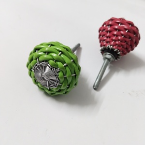 Premium Metal Knitted Green Door <b>Knobs</b> Elevate Your Home Decor with Hand-Selected Durable and Stylish Design Elements - Product Image 1