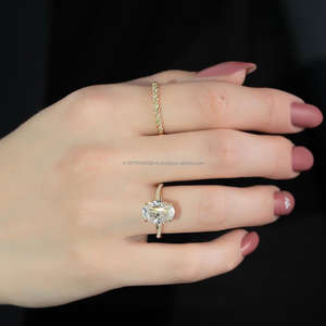 IGI/GIA Lab Grown Cut Diamond Vintage 14k jaune mariage/bague de fiançailles unisexe or blanc fin pour anniversaire fête-digne - Product Image 1