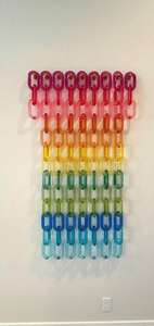 Maillons de chaîne en acrylique arc-en-ciel, en plastique à maillons ouverts, en résine, accessoire DIY, sangle de sac irisée, breloque pour coque de téléphone, fourniture artisanale - Product Image 4