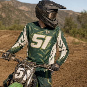 Premium Custom MX Motocross Jersey 100% Polyester Micro Mesh Sublimated <b>ATV</b> Dirt Bike Riding Shirt with Botanical Design - Product Image 6