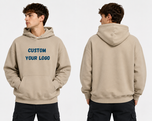 เสื้อฮู้ดพิมพ์ลายโลโก้ตามสั่ง ผู้ชาย ผ้าฝ้าย 100% เฟรนช์เทอร์รี่ สวมใส่สบาย พิมพ์ลายดิจิตอลด้านหน้า ทรงโอเวอร์ไซส์ ใส่ได้ในฤดูหนาว เป็นมิตรต่อสิ่งแวดล้อม - Product Image 1