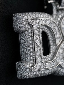 Custom Moissanite Hip Hop <b>Pendant</b> Iced Out Pass Diamond Tseter 925 <b>Silver</b> <b>Pendant</b> Personalized <b>Initial</b> Letter <b>Pendant</b> Necklace - Product Image 4
