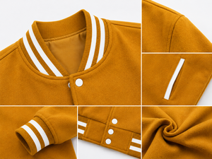 Custom Embroidered Varsity <b>Jacket</b> With Team Logo And Player Number Premium Chenille Patch Letterman <b>Jacket</b> With <b>Leather</b> Sleeves - Product Image 6
