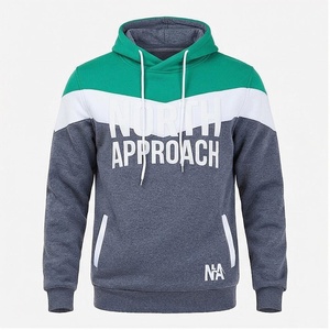 เสื้อฮู้ดดี้ผู้ชาย North Approach แบบ Color Block ทรงปกติ ผ้าฝ้ายผสมโพลีเอสเตอร์ เฟรนช์เทอร์รี่ สไตล์ลำลองสำหรับฤดูใบไม้ร่วง มีกระเป๋าหน้า - Product Image 1