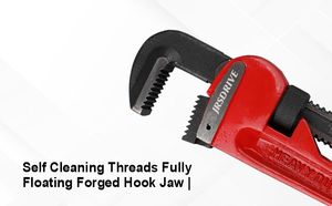 Eastman 8 Inch to 36 Inch Heavy Duty Industrial Grade Metric Non-Slip Opening Pipe <b>Wrench</b> 55# Steel Neutral - Product Image 6