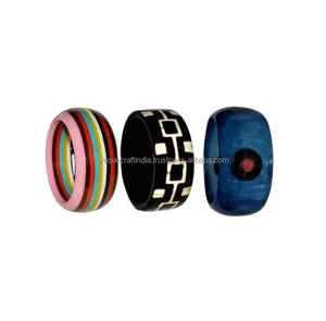 Handmade 3-Piece Resin Bangle Set for Women Elegant Curved <b>Leaf</b> Design in Black and White Glossy Romantic Artistic <b>Jewelry</b> - Product Image 6