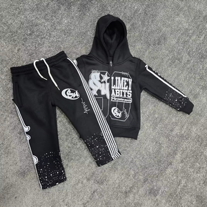 Conjunto Deportivo de Algodón de Lujo con Pantalones Acampanados y Sudadera con Cremallera - Product Image 4