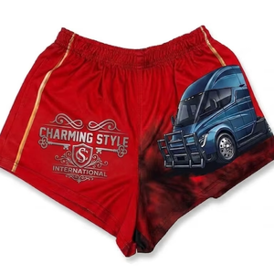 Pantalones Cortos de Fútbol Personalizados con Sublimación, Bolsillos con Cierre, Cintura Elástica de Poliéster, para Rugby y Fútbol Australiano - Product Image 1
