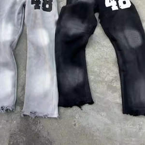 Pantalon de survêtement vintage à imprimé numérique, coupe large, unisexe, streetwear, taille élastique, coupe ample, décontracté, tendance - Product Image 3