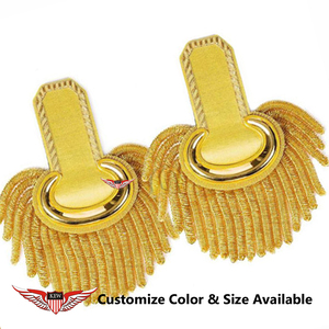 KEW Epaulettes de Hombro con Flecos de Oro Francés, Altamente Personalizables, Hechas a Mano, Ceremoniales Napoleónicas con Flecos - Product Image 2