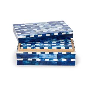 Modern Design Rectangle Natural Bone Inlay Jewelry Box Airtight Feature for Home Office Handmade Elegant Living Room <b>Storage</b> Box - Product Image 2