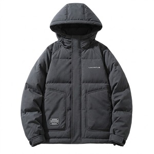 Blouson matelassé en polyester personnalisé pour homme, style streetwear, manteau d'hiver brillant effet bulle, style créateur - Product Image 4