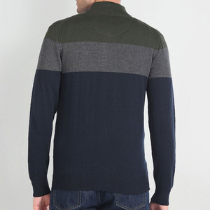 Pull en tricot jacquard en coton et laine personnalisé avec logo, col roulé, col haut, pour homme, automne-hiver - Product Image 3