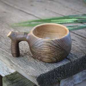 Premium Wooden Mug Eco-Friendly Reusable <b>Cup</b> Traditional Handcrafted Wooden Tea <b>Cup</b> Wooden Coffee <b>Cup</b> Round Minimalist Design - Product Image 3