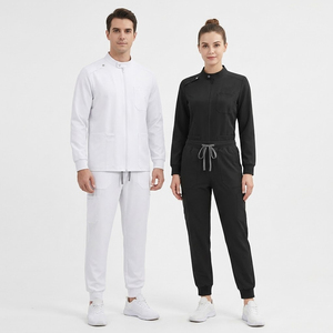 Medical Scrubs 2 Piece Set Unisex \ Surgical Tracksuit <b>Nursing</b> Doctor's \ Stand Collar-Neck Scrub Shirt & Jogger <b>Trouser</b> - Product Image 1