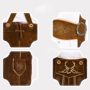 Traje Bávaro de Lederhosen para Hombre con Impresión de Logotipo Personalizado – Traje Tradicional de Oktoberfest con Tirantes - Product Image 4