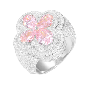 925 Sterling <b>Silver</b> Moissanite Hip Hop Style Iced Cross <b>Ring</b> Luxury Sparkling Diamond Look Fashion Jewelry for <b>Men</b> Women - Product Image 4