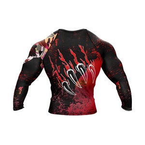 High Quality ODM OEM Customized Long Sleeve Rash Guard <b>Men</b> Spandex/Polyester UPF50 Printed <b>Compression</b> Quick Dry Anti-Bacterial - Product Image 6
