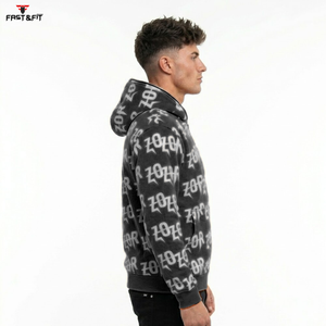 Sudaderas con capucha impresas de calidad profesional para hombre, sudaderas de algodón de secado rápido, personalizadas. - Product Image 3