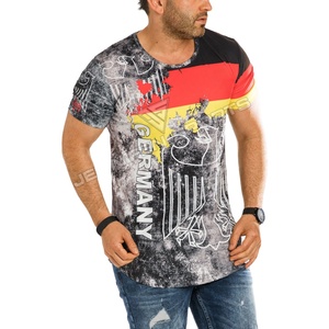 Camiseta Deportiva Personalizada de Verano para Hombre, 100% Algodón, Cuello Redondo, Secado Rápido, Transpirable, Ligera, con Impresión Digital - Product Image 1