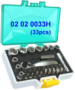 Fournisseur taïwanais, jeu de douilles et embouts 33 pièces 1/4'', ODM OEM - Product Image 3