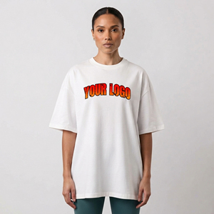 High Quality Hip Hop Style baggy Fit heavyweight Women's T-<b>Shirt</b> 100% Cotton Comfortable Breathable custom logo ladies <b>tee</b> - Product Image 4