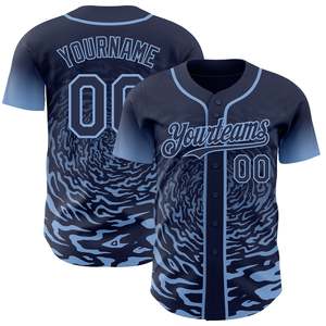 เสื้อเบสบอลสั่งทำพิเศษ แบบติดกระดุมเต็มตัว ชุดกีฬา ผ้าตาข่ายเบิร์ดอาย ระบายอากาศดี ผลิตโดยโรงงาน OEM รับผลิตจำนวนมาก - Product Image 1
