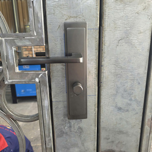 Puerta Exterior de Acero Premium con Detalles de Hierro Forjado, Superficie Acabada Impermeable para Villas y Cotos - Rendimiento Duradero en Exteriores - Product Image 5