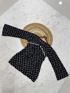 Kurti Exclusivo de Algodón Negro Estampado con Pantalones Patiala Blancos, Ropa Casual Tradicional India, Kurtis hasta el Tobillo con Encaje Kodi - Product Image 5