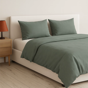 Parure de draps en bambou pur 300TC Premium Misty Teal, ultra douce, rafraîchissante et luxueuse, pour hôtels et resorts, vente en gros - Product Image 3