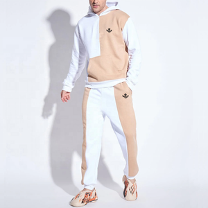 ชุดเซ็ตฮู้ดดี้ผู้ชายสองสี เสื้อฮู้ดแบบสวมหัว กางเกงขายาวลำลอง สตรีทแวร์ ขายส่ง - Product Image 1