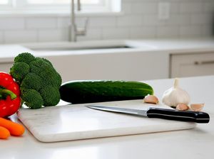 Tabla de Cortar de Mármol Hecha a Mano Best Stone Era - Duradera, Apta para Lavavajillas y Ligera para Frutas, Verduras, Panes y Carnes - Product Image 4