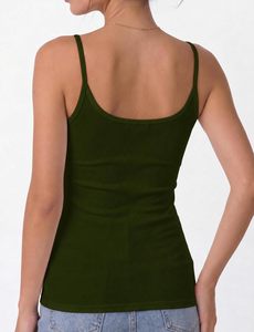 Womens Slim Fit Ribbed Camisole Top <b>Spaghetti</b> <b>Strap</b> Sleeveless Stretchy Soft Lightweight Eco-Friendly Breathable Streetwear - Product Image 6