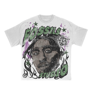 T-shirt Homme Premium Personnalisé en Coton Épais Délavé à l'Acide, Imprimé Vintage, Style Streetwear, Effet Vieilli - Product Image 2