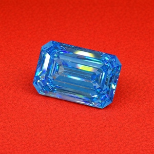 Diamante Azul Corte Esmeralda Cultivado en Laboratorio, Alta Claridad, Fantasía, 5.0-6.0 CT, VS1-VS2, para Joyería - Product Image 1