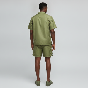 Vente flash : Ensemble court coupe-vent en nylon respirant pour homme, avec logo personnalisé, idéal pour l'été, séchage rapide, boutons-pression, tenue de plage, deux pièces - Product Image 4