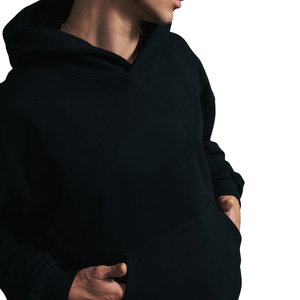 Sudadera con Capucha de Punto Sólido para Hombre Tallas Grandes, Mezcla de Algodón, Estilo Casual Urbano, Logotipo Frontal, OEM ODM, Venta al por Mayor - Product Image 4