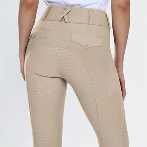 Pantalones de equitación occidentales coloridos para mujer, antideslizantes, con silicona en toda la asiento, de alta elasticidad, de alta calidad. - Product Image 3