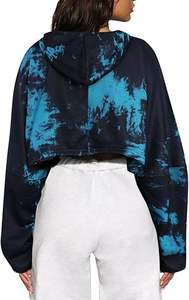 เสื้อฮู้ดผู้หญิง เสื้อสเวตเตอร์แขนยาวพิมพ์ลายกราฟิก เสื้อเชิ้ตทรงหลวม สีดำ ขนาดเล็ก - Product Image 2