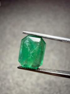 Émeraude naturelle zambienne de 4,17 carats, taille octogonale, pierre précieuse verte lâche de qualité supérieure, pour la fabrication de bijoux (bague, pendentif) - Product Image 2