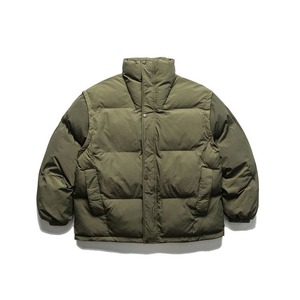 Blouson matelassé à capuche en toile pour homme, style streetwear hiver, séchage rapide, épais, réfléchissant, imperméable, coupe-vent, fermeture éclair, en bambou - Product Image 4