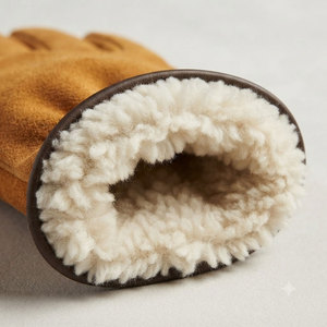 Leather Work <b>Gloves</b> Full Smooth Texture Durable Anti-Slip Straight Cuff General Purpose Safety <b>Gloves</b> - Product Image 6