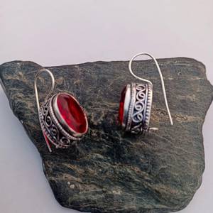 Boucles d'oreilles en grenat rouge, en argent Sterling 925, bijoux de luxe faits à la main, cadeau pour femmes, anniversaire, mariage, fête, Unique - Product Image 3
