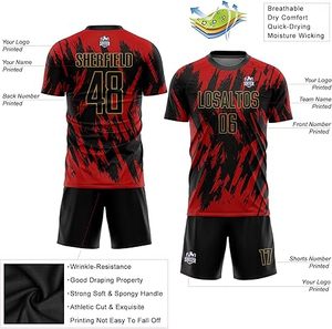 Último Diseño, Conjunto de Uniforme de Fútbol 100% Poliéster, Nuevo Estilo, Calidad Premium Profesional para Adultos, Color Personalizado, Logotipo Personalizado - Product Image 3