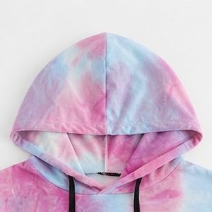 New Arrivals Custom Logo Women's Hooded Sweatshirt Solid Color Full Sleeve Knitted Breathable Autumn Wear Short Length Unlined - Product Image 5