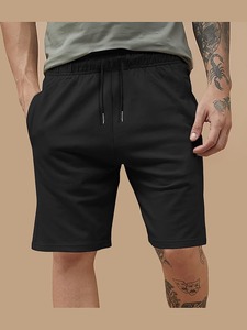 Shorts de bain et de sport décontractés pour hommes, séchage rapide, légers, été, plage, taille élastique, en Spandex/Polyester, avec cordon de serrage - Product Image 3
