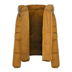 Blouson d'hiver matelassé personnalisé de haute qualité pour femme, chaud, respirant, à col montant, motif lettres, à capuche, style urbain - Product Image 4