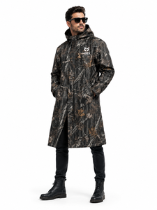 New Custom Waterproof <b>Camo</b> Hunting Rain Coat with Hood Long Rain Poncho Windproof Outdoor Fishing Camping Hiking <b>Jacket</b> OEM ODM - Product Image 1
